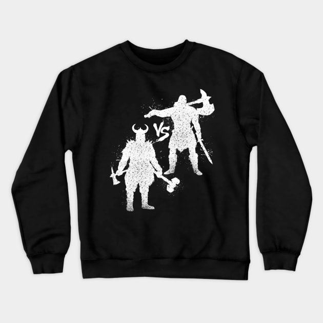 Viking vs Barbarian Crewneck Sweatshirt by albertocubatas